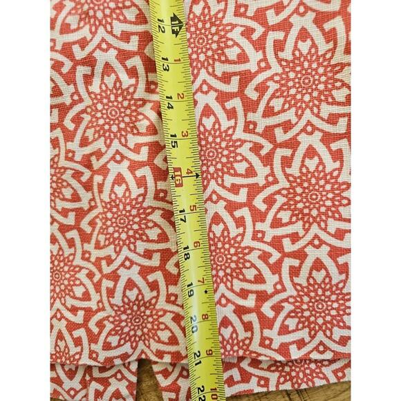 J. Crew Coral Medallion Print Basketweave Cotton Pencil Skirt Women's 8 - Picture 6 of 8